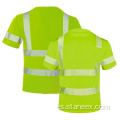 Camisa de trabajador de construcción de cinta reflectante de seguridad transpirable